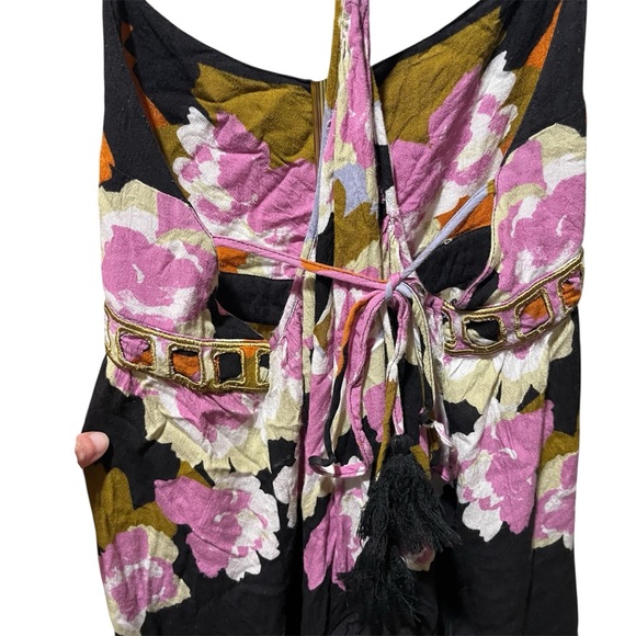 Free People Sweet Lucy Slip Dress Black Pink XS - Picture 11 of 16
